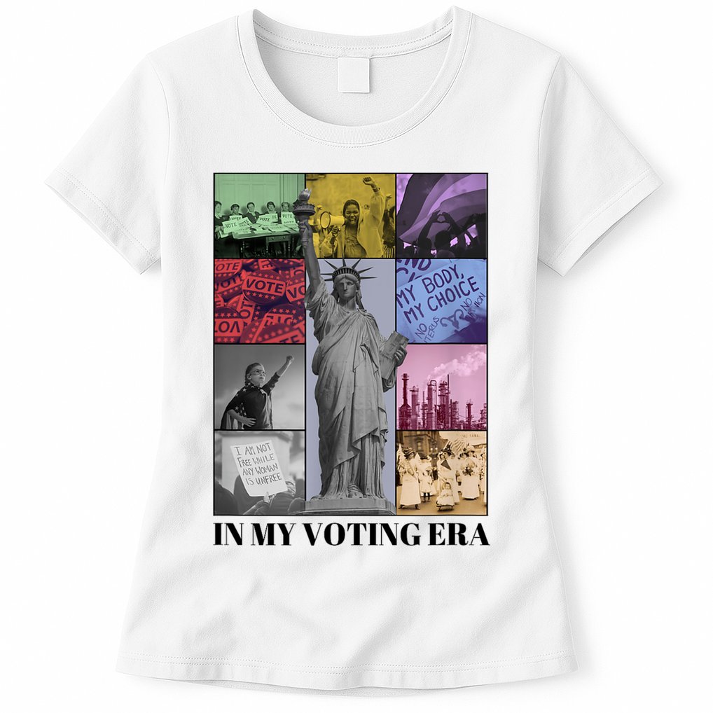 In My Voting Era Presidential Election 2024 Harris Walz Womens T-Shirt