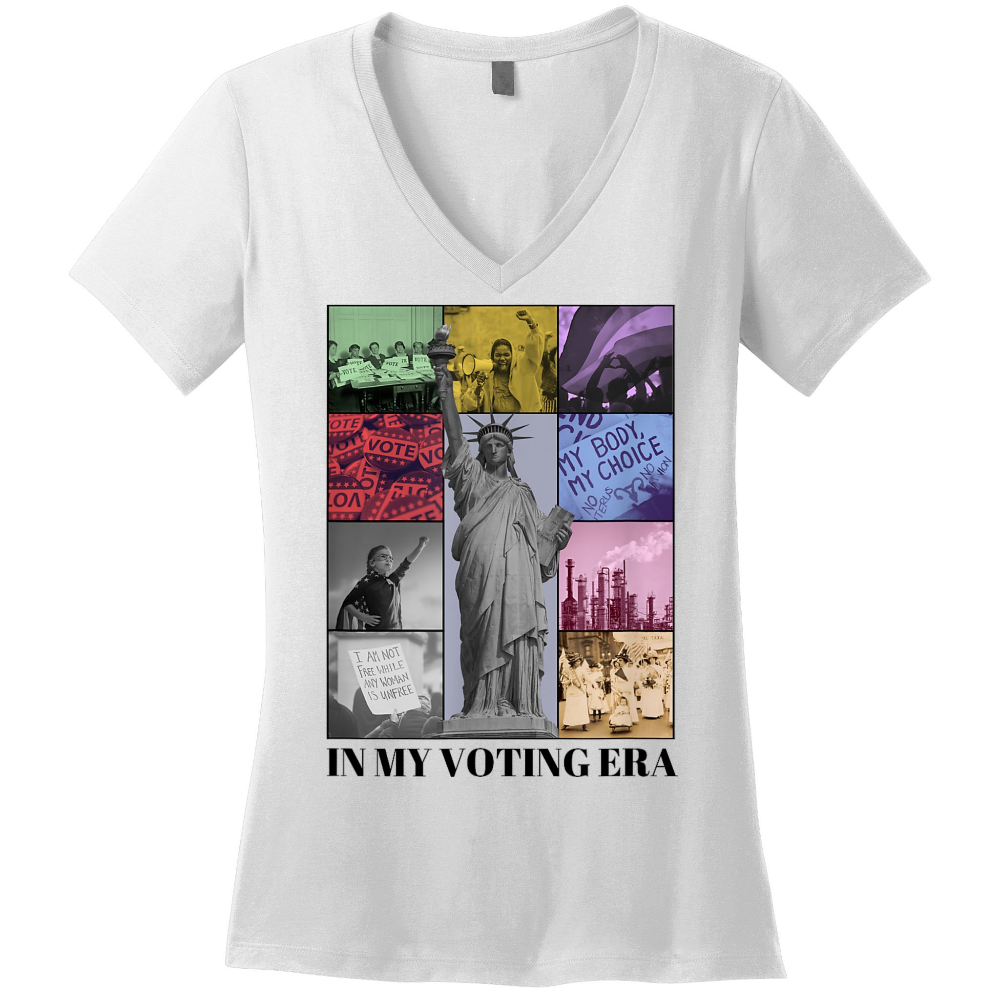 In My Voting Era Presidential Election 2024 Harris Walz Women's V-Neck T-Shirt