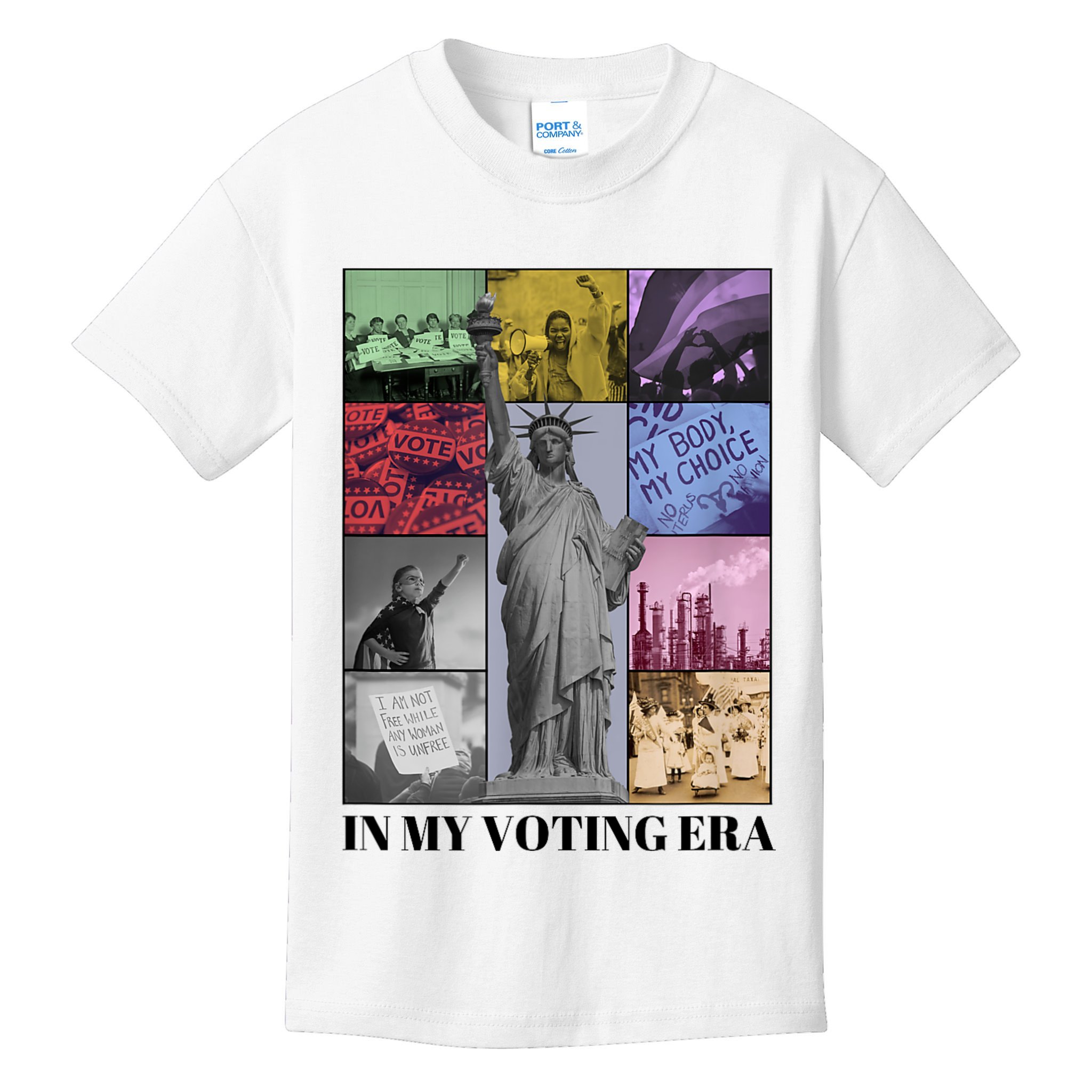 In My Voting Era Presidential Election 2024 Harris Walz Kids T-Shirt