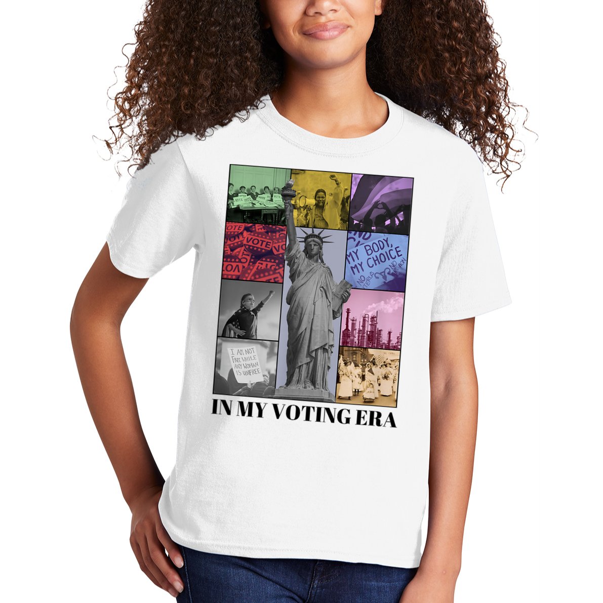 In My Voting Era Presidential Election 2024 Harris Walz Kids T-Shirt