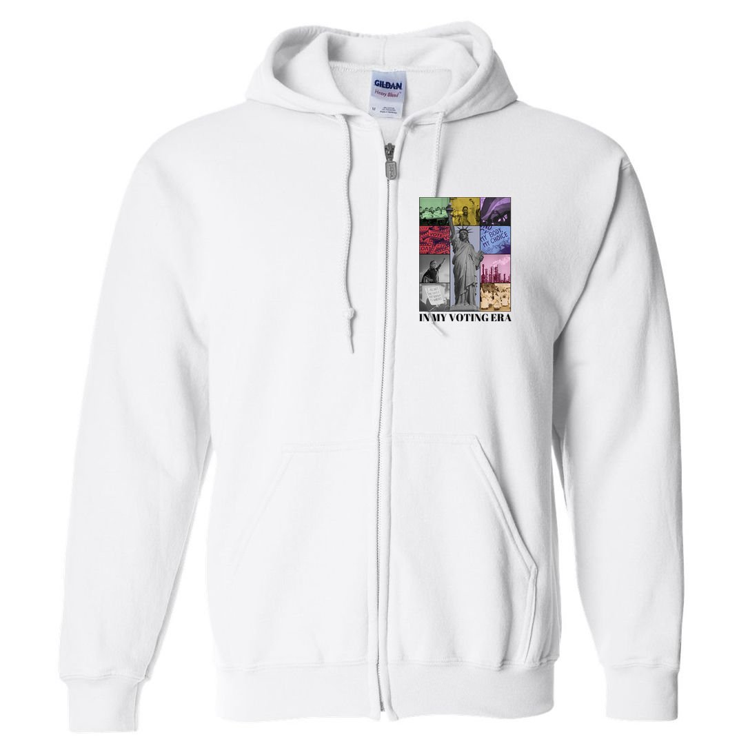 In My Voting Era Presidential Election 2024 Harris Walz Full Zip Hoodie