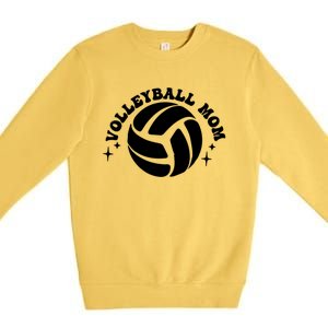 In My Volleyball Mom Era Funny Mama Mothers Day Groovy 2side Gift Premium Crewneck Sweatshirt