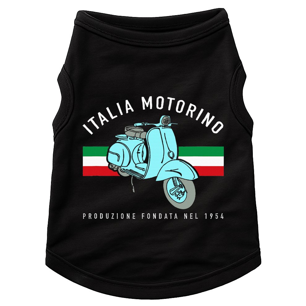 Italia Motorino Vintage Italian Scooter Italian Flag Doggie Tank