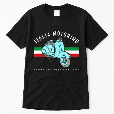 Italia Motorino Vintage Italian Scooter Italian Flag Tall T-Shirt