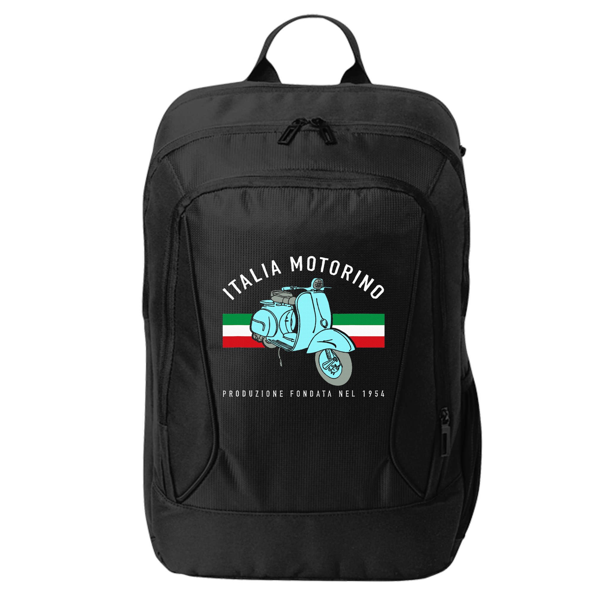 Italia Motorino Vintage Italian Scooter Italian Flag City Backpack
