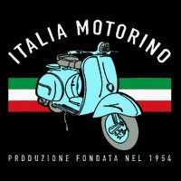 Italia Motorino Vintage Italian Scooter Italian Flag Button