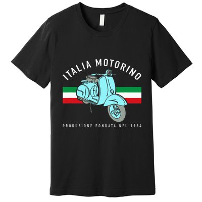 Italia Motorino Vintage Italian Scooter Italian Flag Premium T-Shirt