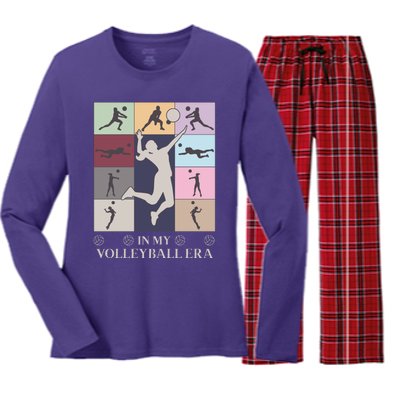 In My Volleyball Era Women's Long Sleeve Flannel Pajama Set 