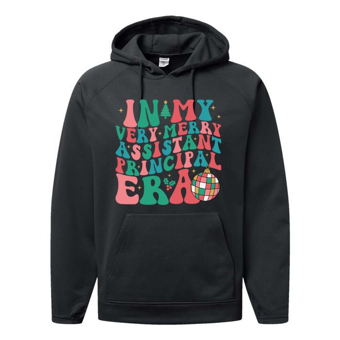 In My Very Merry Assistant Principal Era Groovy Christmas Performance Fleece Hoodie