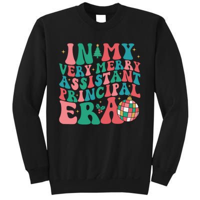 In My Very Merry Assistant Principal Era Groovy Christmas Sweatshirt