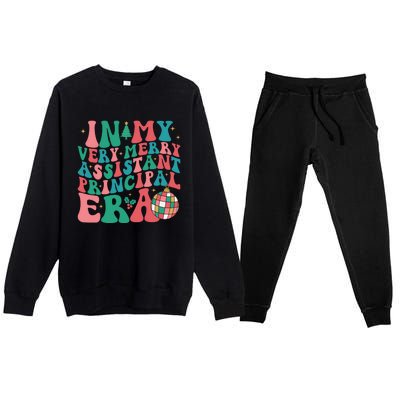 In My Very Merry Assistant Principal Era Groovy Christmas Premium Crewneck Sweatsuit Set