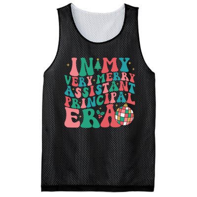 In My Very Merry Assistant Principal Era Groovy Christmas Mesh Reversible Basketball Jersey Tank