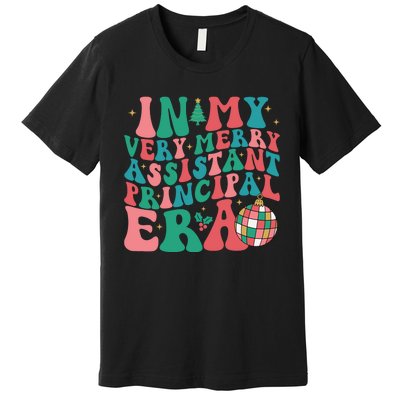 In My Very Merry Assistant Principal Era Groovy Christmas Premium T-Shirt