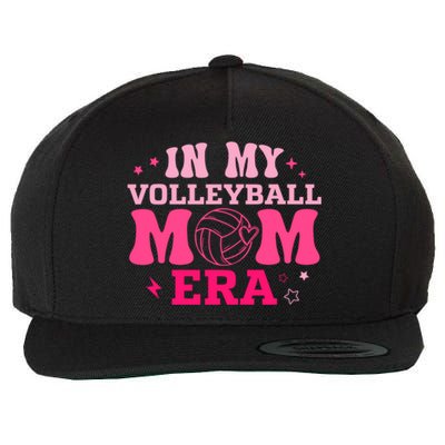 In My Volleyball Mom Era Groovy Volleyball Sport Player Wool Snapback Cap