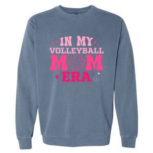 In My Volleyball Mom Era Groovy Volleyball Sport Player Garment-Dyed Sweatshirt