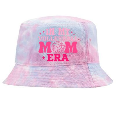 In My Volleyball Mom Era Groovy Volleyball Sport Player Tie-Dyed Bucket Hat