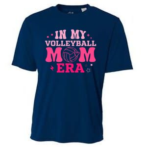 In My Volleyball Mom Era Groovy Volleyball Sport Player Cooling Performance Crew T-Shirt