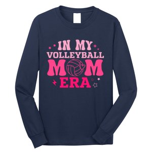 In My Volleyball Mom Era Groovy Volleyball Sport Player Long Sleeve Shirt