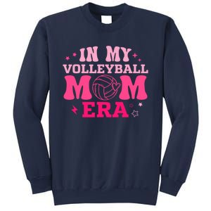 In My Volleyball Mom Era Groovy Volleyball Sport Player Sweatshirt