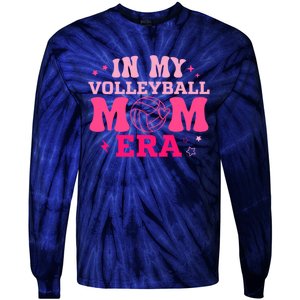 In My Volleyball Mom Era Groovy Volleyball Sport Player Tie-Dye Long Sleeve Shirt