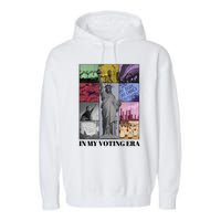 In My Voting Era Presidential Election 2024 Harris Walz Garment-Dyed Fleece Hoodie