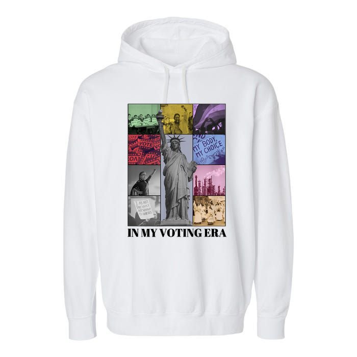 In My Voting Era Presidential Election 2024 Harris Walz Garment-Dyed Fleece Hoodie