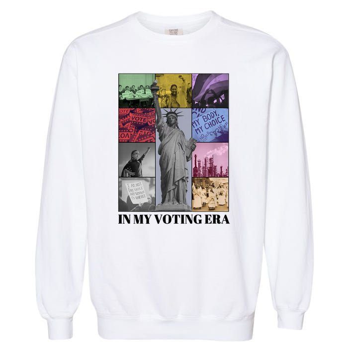 In My Voting Era Presidential Election 2024 Harris Walz Garment-Dyed Sweatshirt