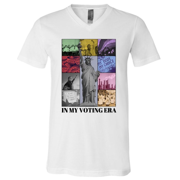 In My Voting Era Presidential Election 2024 Harris Walz V-Neck T-Shirt