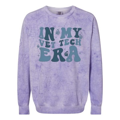 In My Vet Tech Era Funny Colorblast Crewneck Sweatshirt