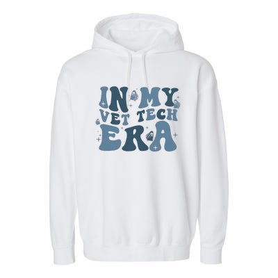 In My Vet Tech Era Funny Garment-Dyed Fleece Hoodie