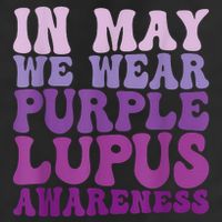 In May We Wear Purple Lupus Awareness Month Groovy 7 Panel Mesh Trucker Snapback Hat