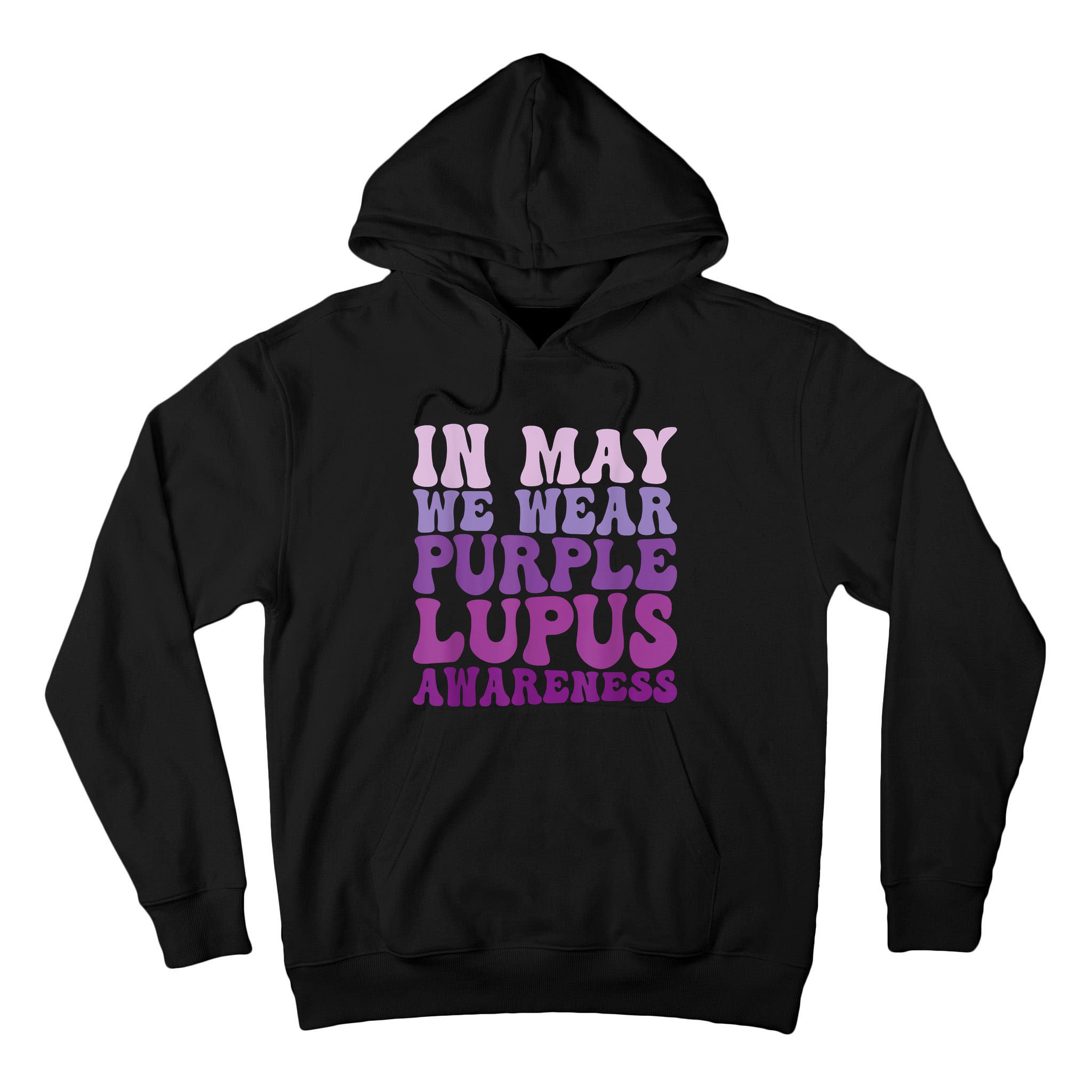 In May We Wear Purple Lupus Awareness Month Groovy Tall Hoodie