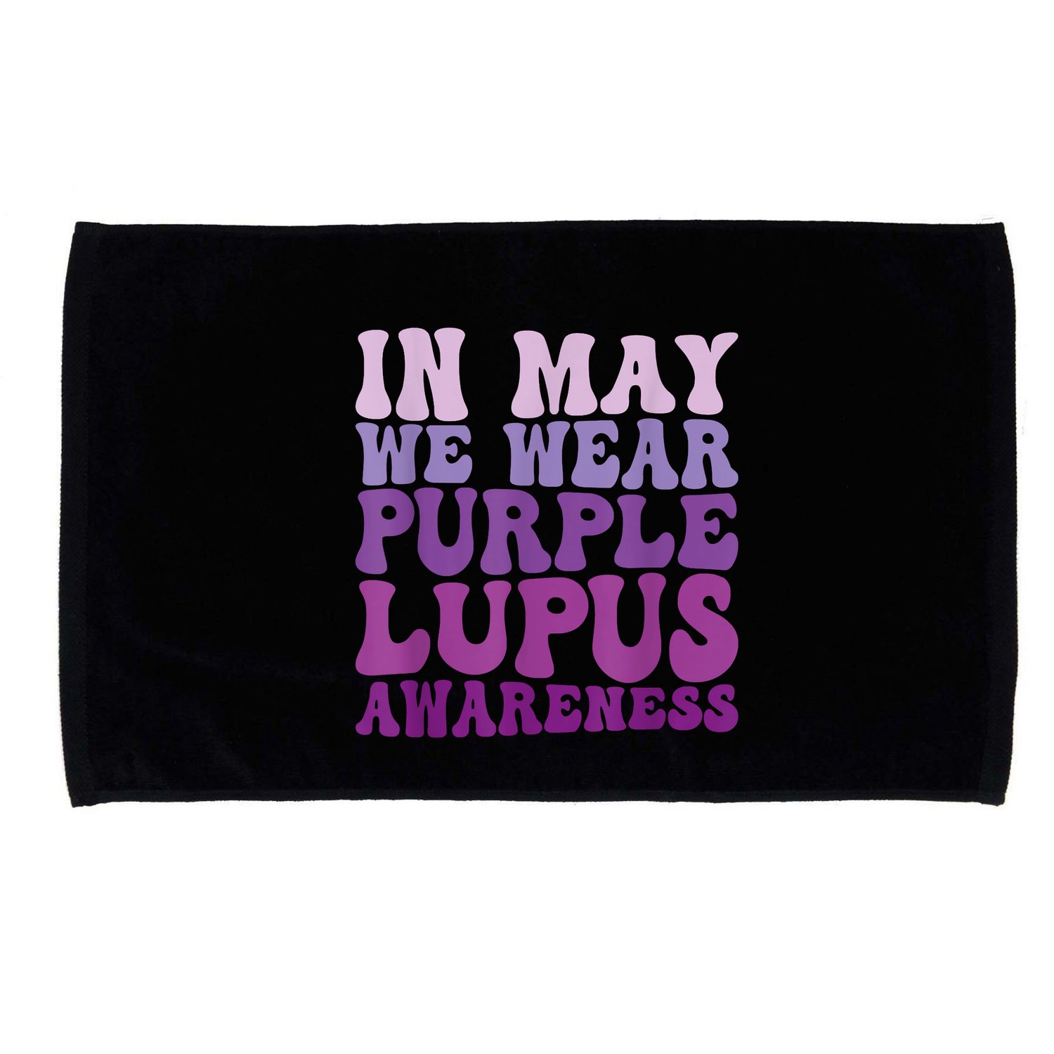 In May We Wear Purple Lupus Awareness Month Groovy Microfiber Hand Towel