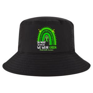 In May We Wear Green Mental Health Awareness Leopard Rainbow Cool Comfort Performance Bucket Hat