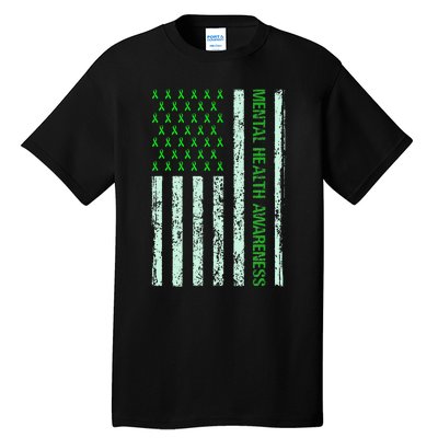 In May We Wear Green Mental Health Awareness Month Tall T-Shirt