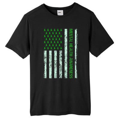 In May We Wear Green Mental Health Awareness Month Tall Fusion ChromaSoft Performance T-Shirt