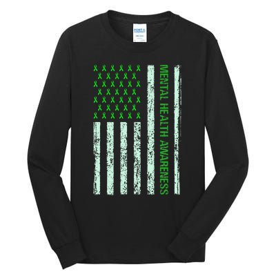 In May We Wear Green Mental Health Awareness Month Tall Long Sleeve T-Shirt