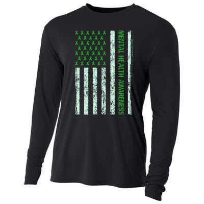 In May We Wear Green Mental Health Awareness Month Cooling Performance Long Sleeve Crew