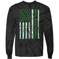 In May We Wear Green Mental Health Awareness Month Tie-Dye Long Sleeve Shirt