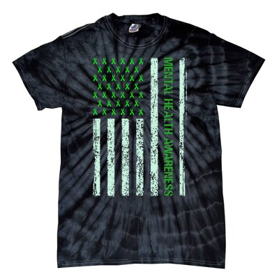 In May We Wear Green Mental Health Awareness Month Tie-Dye T-Shirt