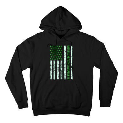 In May We Wear Green Mental Health Awareness Month Tall Hoodie