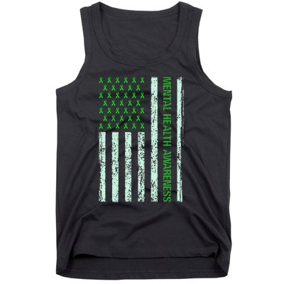 In May We Wear Green Mental Health Awareness Month Tank Top