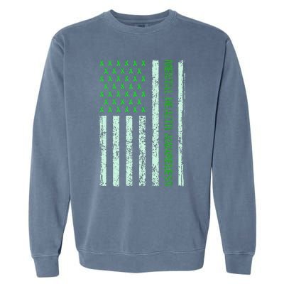 In May We Wear Green Mental Health Awareness Month Garment-Dyed Sweatshirt