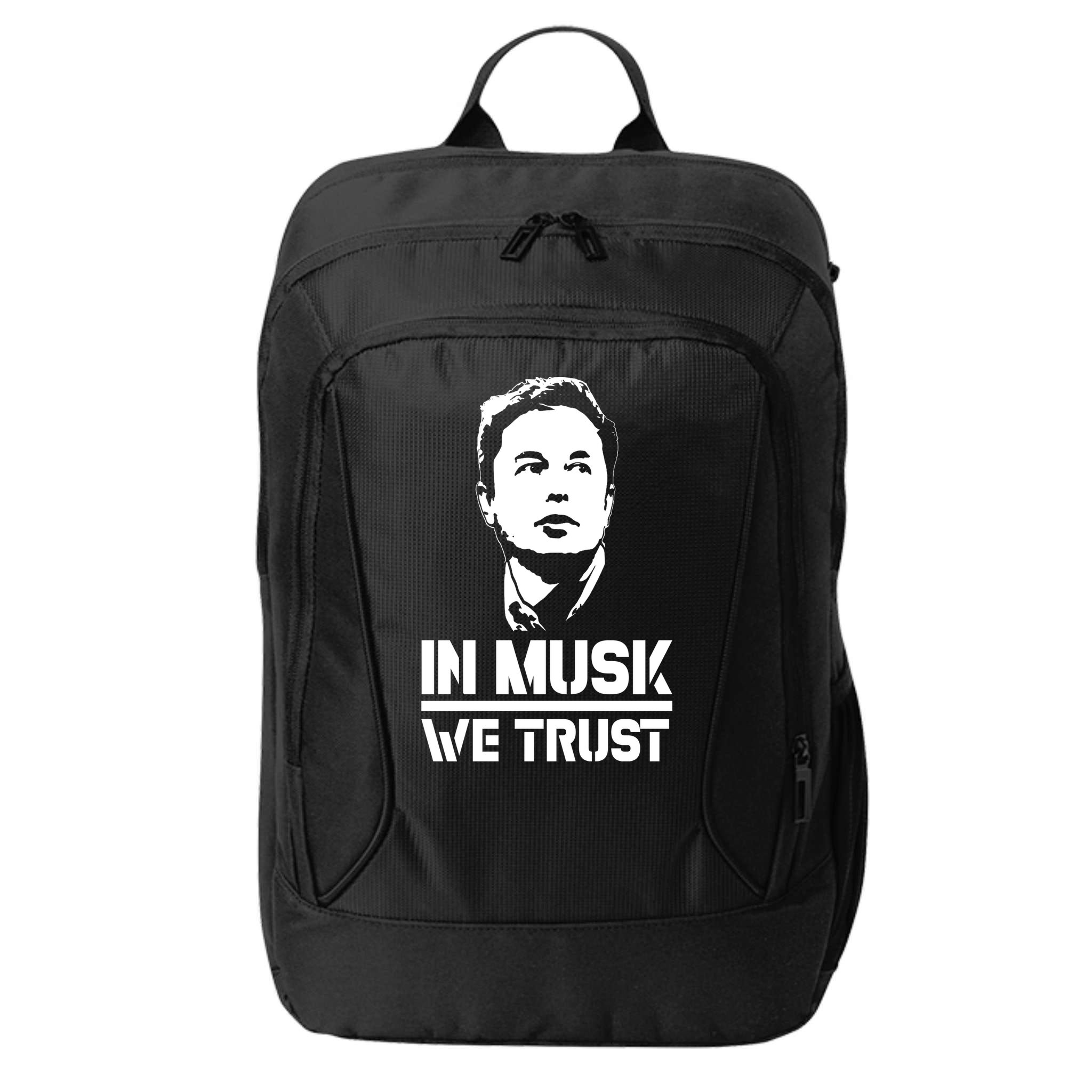In Musk We Trust Elon Musk City Backpack