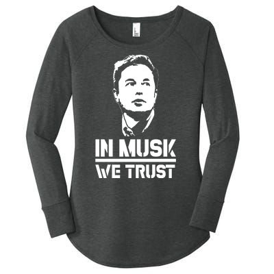 In Musk We Trust Elon Musk Women's Perfect Tri Tunic Long Sleeve Shirt