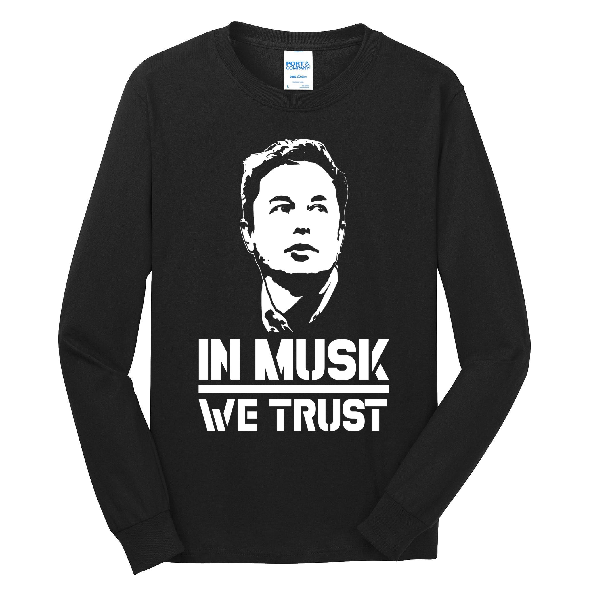 In Musk We Trust Elon Musk Tall Long Sleeve T-Shirt