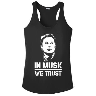 In Musk We Trust Elon Musk Ladies PosiCharge Competitor Racerback Tank