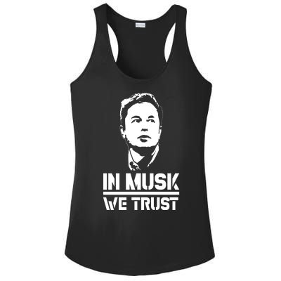 In Musk We Trust Elon Musk Ladies PosiCharge Competitor Racerback Tank