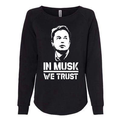 In Musk We Trust Elon Musk Womens California Wash Sweatshirt