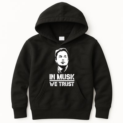 In Musk We Trust Elon Musk Kids Hoodie